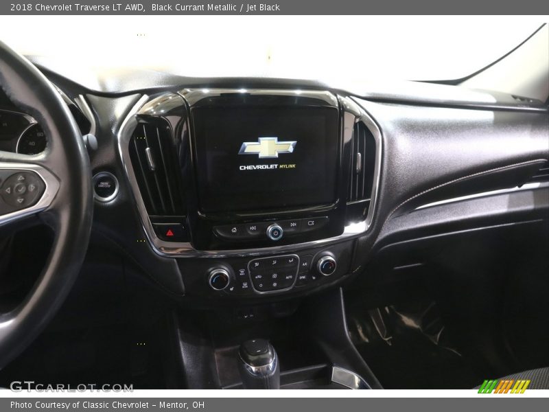 Black Currant Metallic / Jet Black 2018 Chevrolet Traverse LT AWD