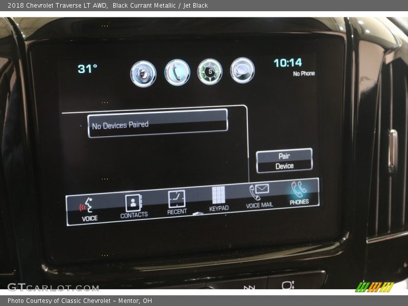Black Currant Metallic / Jet Black 2018 Chevrolet Traverse LT AWD