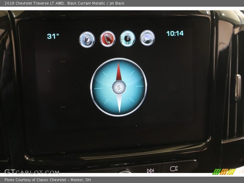 Black Currant Metallic / Jet Black 2018 Chevrolet Traverse LT AWD