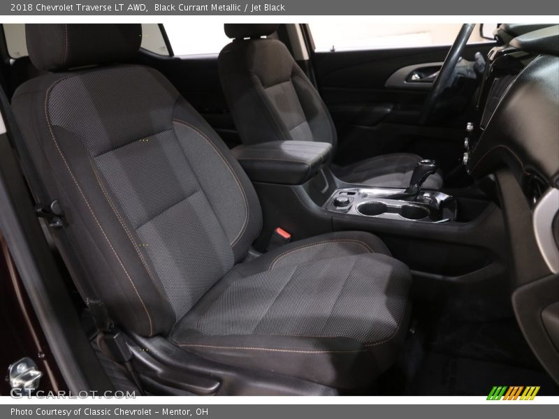 Black Currant Metallic / Jet Black 2018 Chevrolet Traverse LT AWD