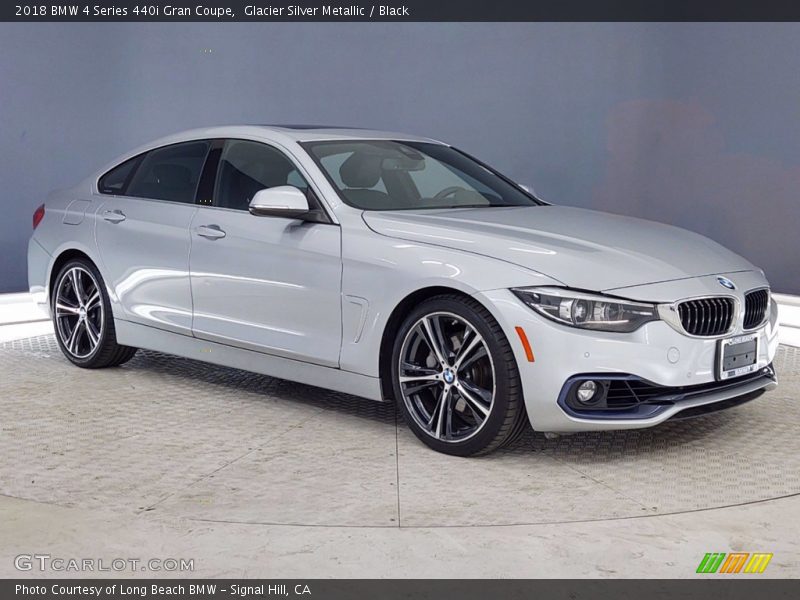 Glacier Silver Metallic / Black 2018 BMW 4 Series 440i Gran Coupe