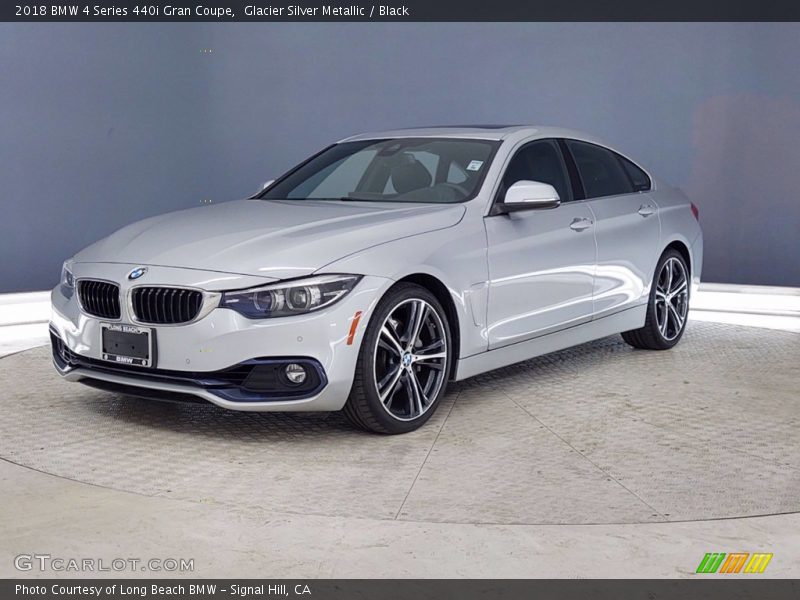 Glacier Silver Metallic / Black 2018 BMW 4 Series 440i Gran Coupe