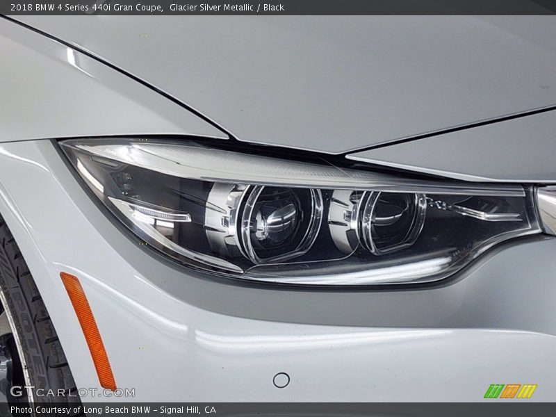 Glacier Silver Metallic / Black 2018 BMW 4 Series 440i Gran Coupe