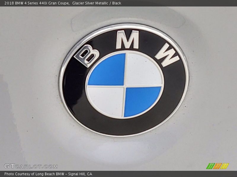 Glacier Silver Metallic / Black 2018 BMW 4 Series 440i Gran Coupe