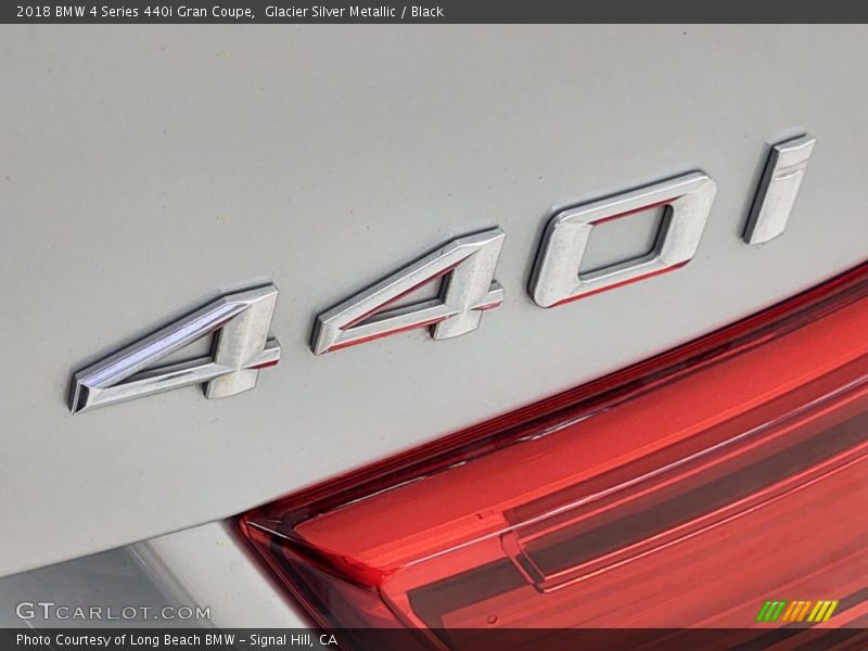 Glacier Silver Metallic / Black 2018 BMW 4 Series 440i Gran Coupe