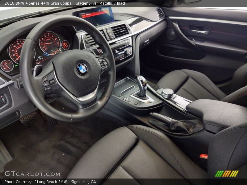 Glacier Silver Metallic / Black 2018 BMW 4 Series 440i Gran Coupe
