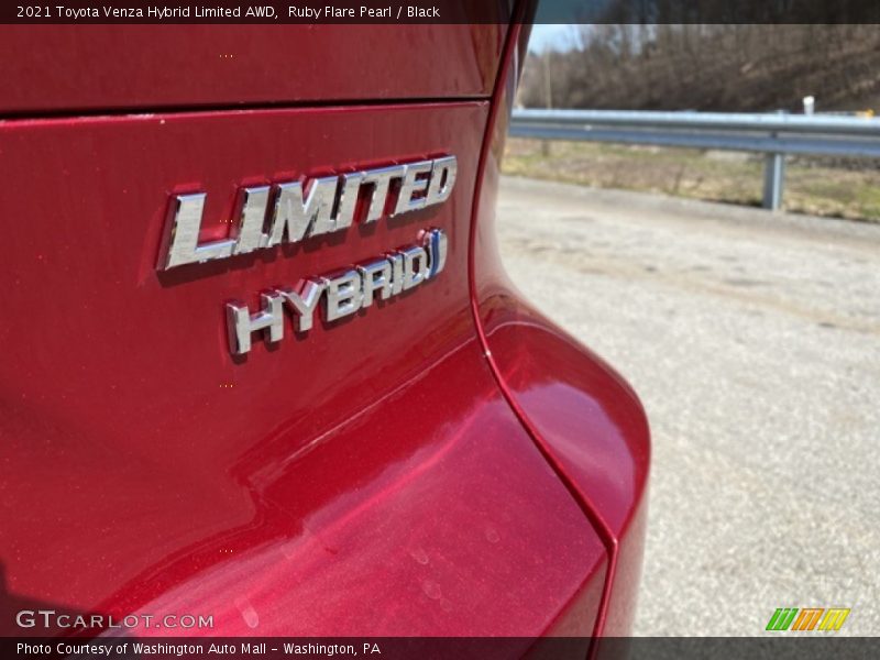 Ruby Flare Pearl / Black 2021 Toyota Venza Hybrid Limited AWD