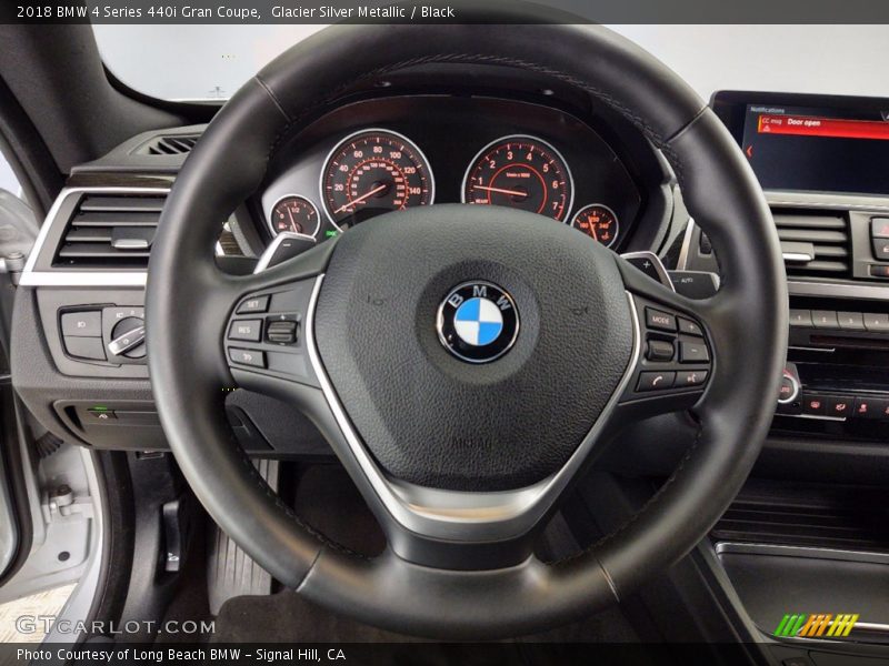 Glacier Silver Metallic / Black 2018 BMW 4 Series 440i Gran Coupe