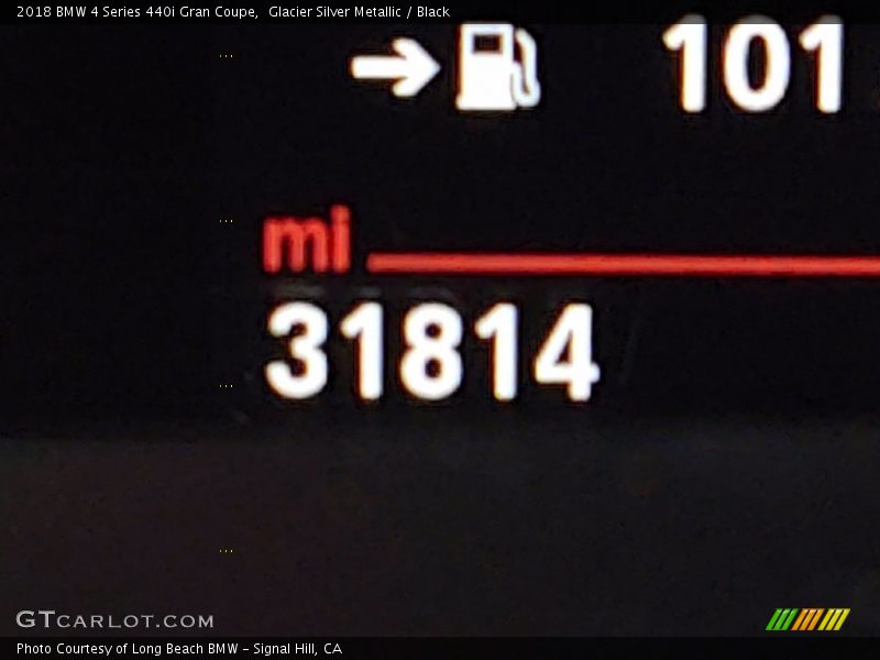 Glacier Silver Metallic / Black 2018 BMW 4 Series 440i Gran Coupe