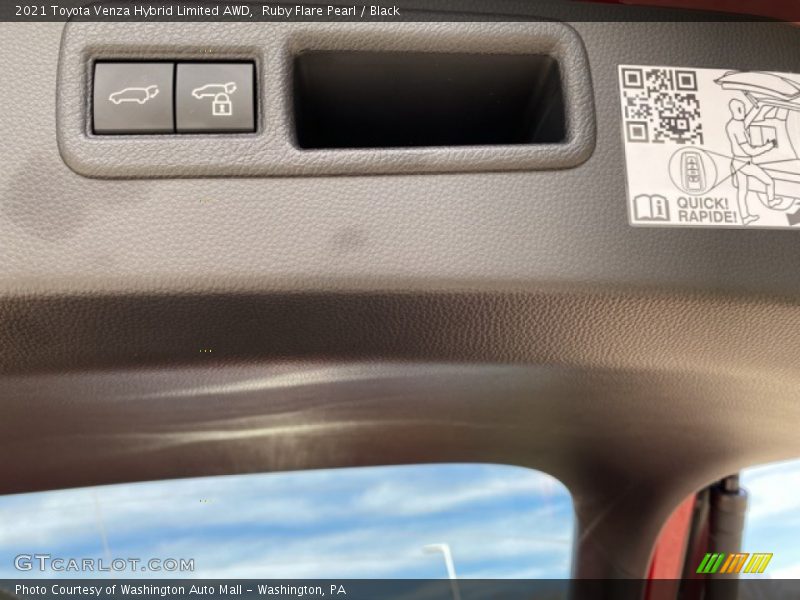Ruby Flare Pearl / Black 2021 Toyota Venza Hybrid Limited AWD