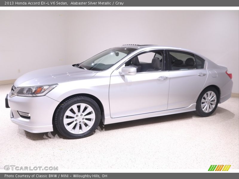 Alabaster Silver Metallic / Gray 2013 Honda Accord EX-L V6 Sedan