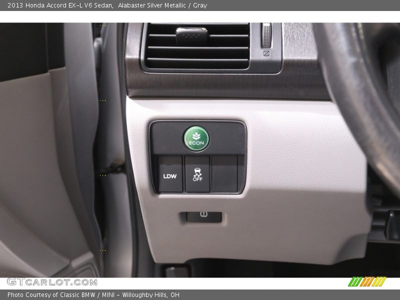 Alabaster Silver Metallic / Gray 2013 Honda Accord EX-L V6 Sedan
