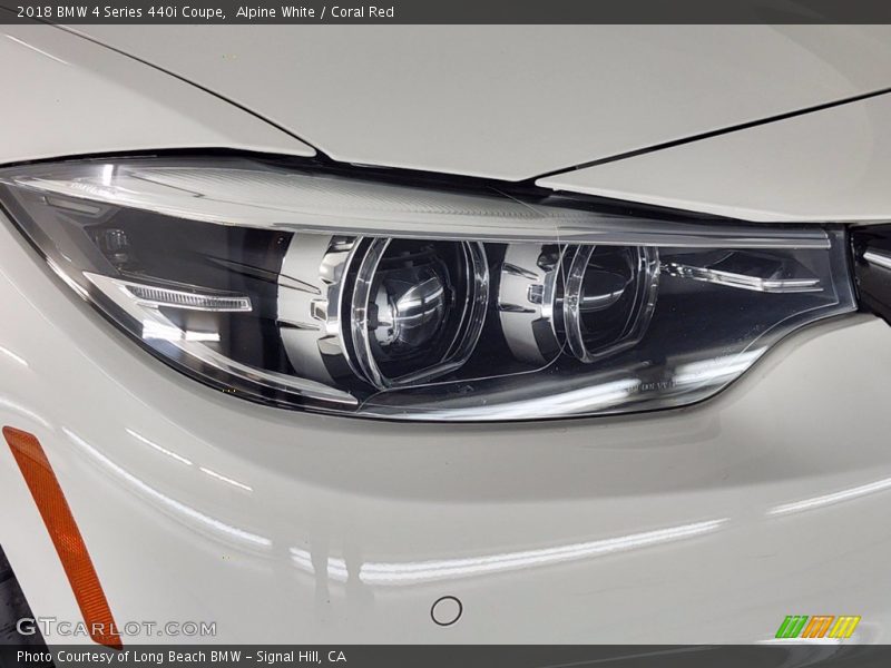 Alpine White / Coral Red 2018 BMW 4 Series 440i Coupe