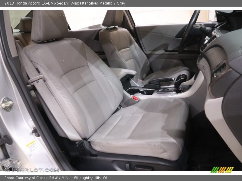Alabaster Silver Metallic / Gray 2013 Honda Accord EX-L V6 Sedan