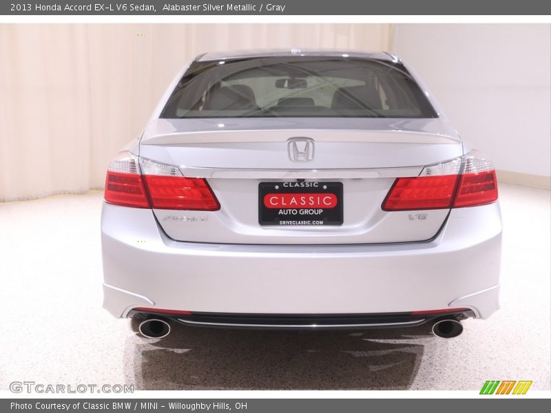Alabaster Silver Metallic / Gray 2013 Honda Accord EX-L V6 Sedan
