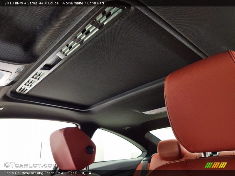 Alpine White / Coral Red 2018 BMW 4 Series 440i Coupe