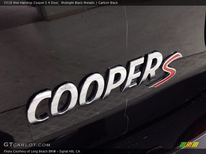 Midnight Black Metallic / Carbon Black 2018 Mini Hardtop Cooper S 4 Door