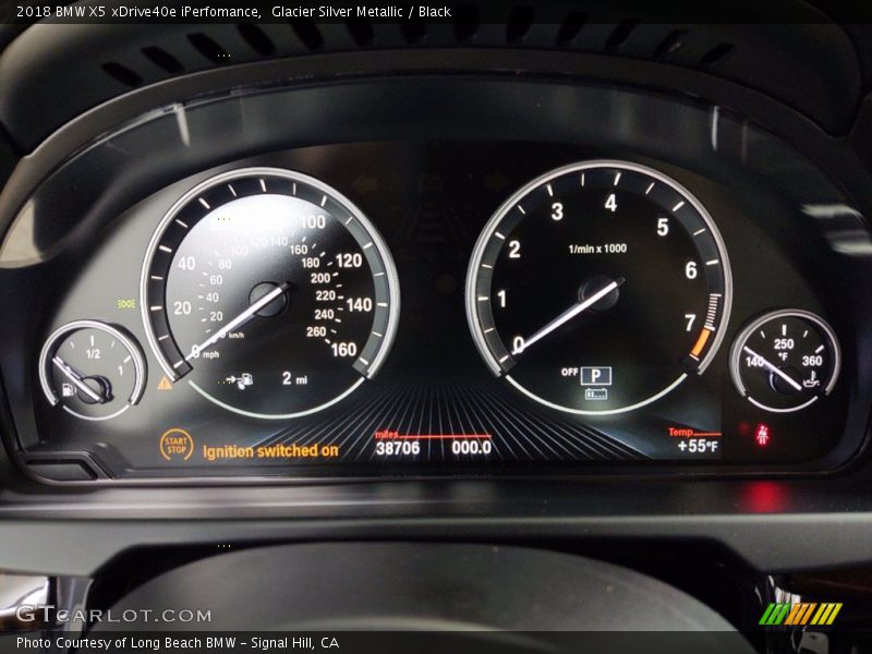 Glacier Silver Metallic / Black 2018 BMW X5 xDrive40e iPerfomance
