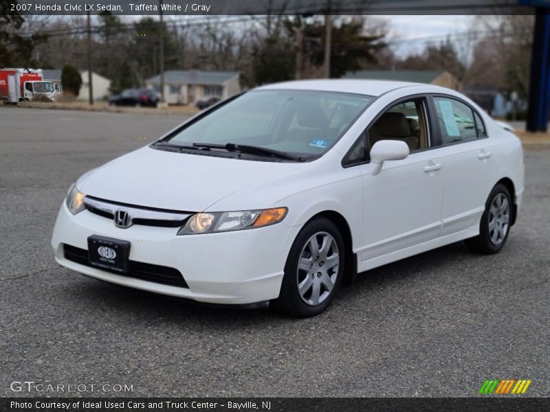 Taffeta White / Gray 2007 Honda Civic LX Sedan