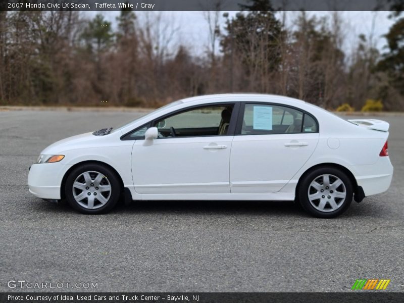 Taffeta White / Gray 2007 Honda Civic LX Sedan