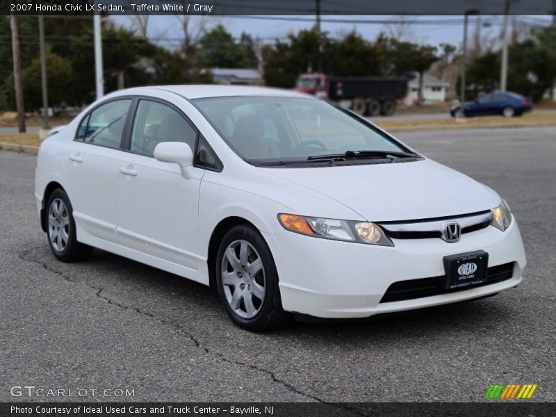 Taffeta White / Gray 2007 Honda Civic LX Sedan