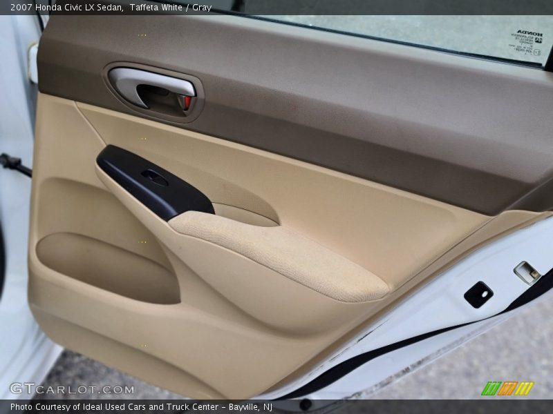 Taffeta White / Gray 2007 Honda Civic LX Sedan