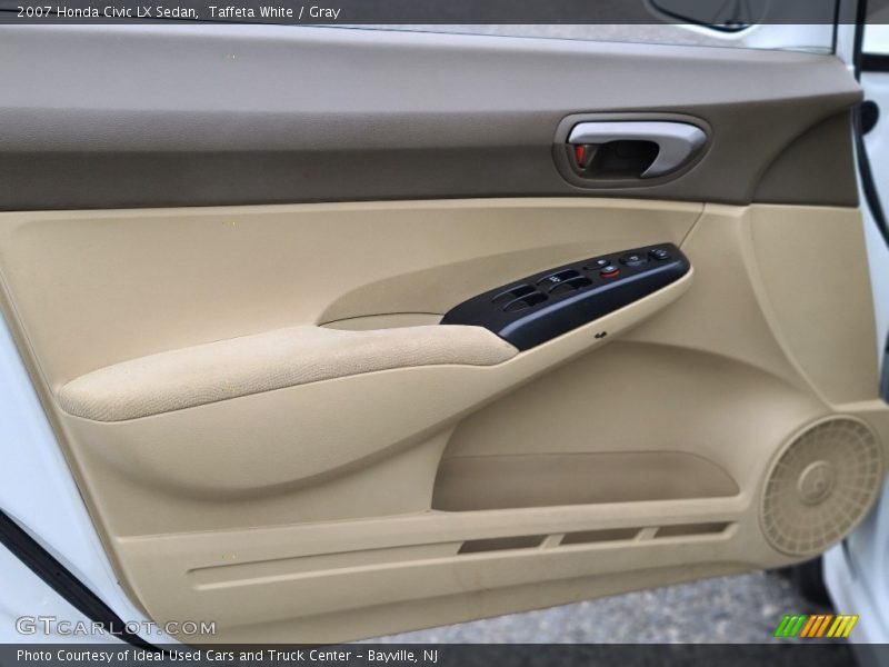 Taffeta White / Gray 2007 Honda Civic LX Sedan