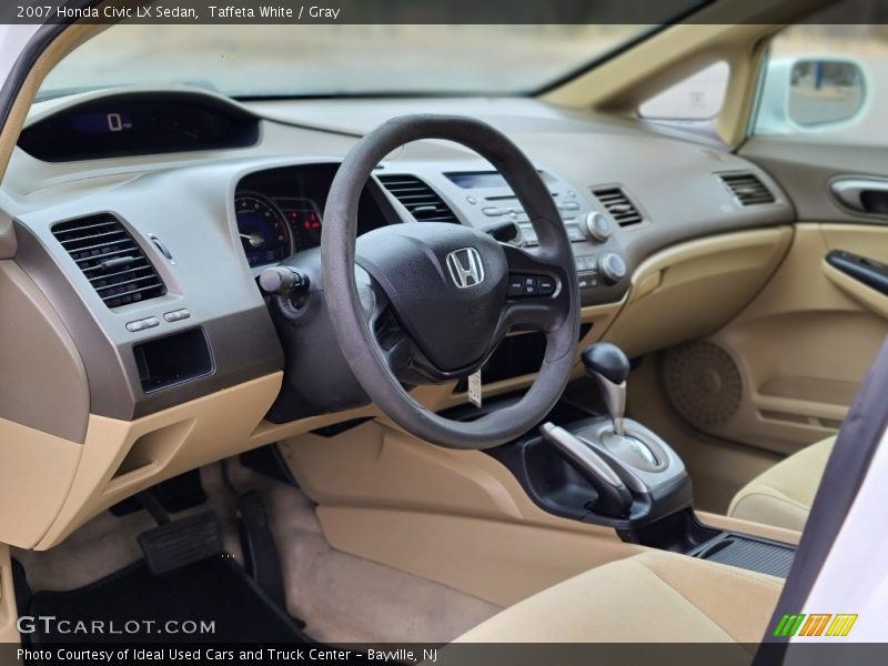 Taffeta White / Gray 2007 Honda Civic LX Sedan
