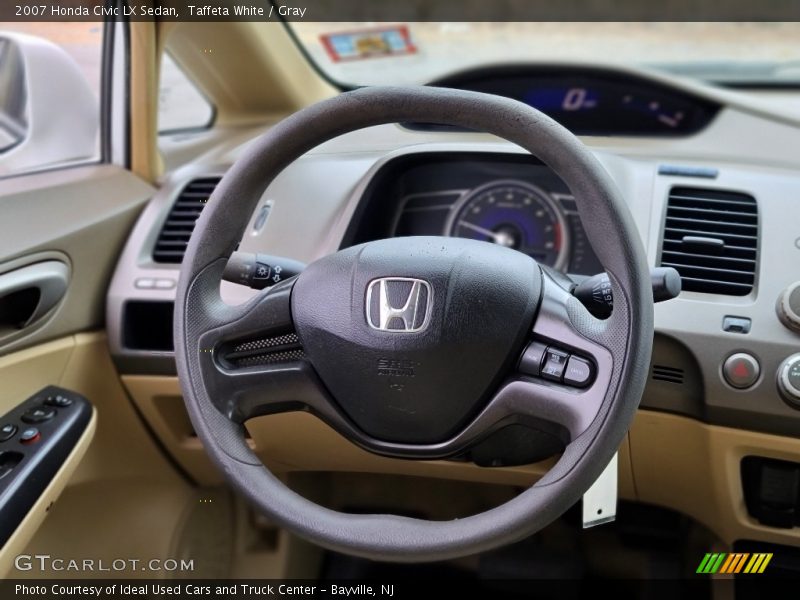 Taffeta White / Gray 2007 Honda Civic LX Sedan