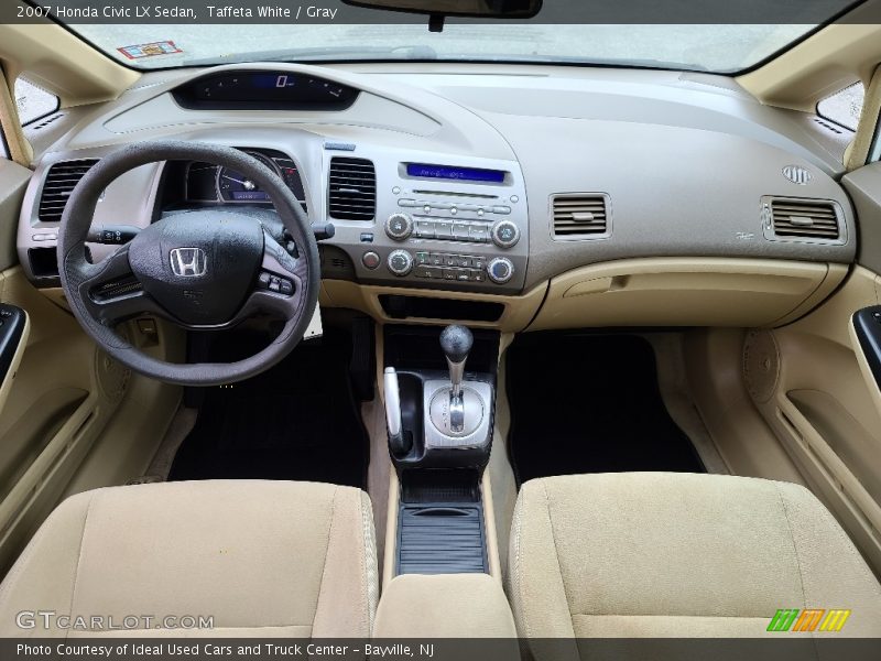 Taffeta White / Gray 2007 Honda Civic LX Sedan