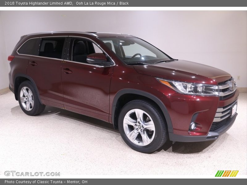 Ooh La La Rouge Mica / Black 2018 Toyota Highlander Limited AWD