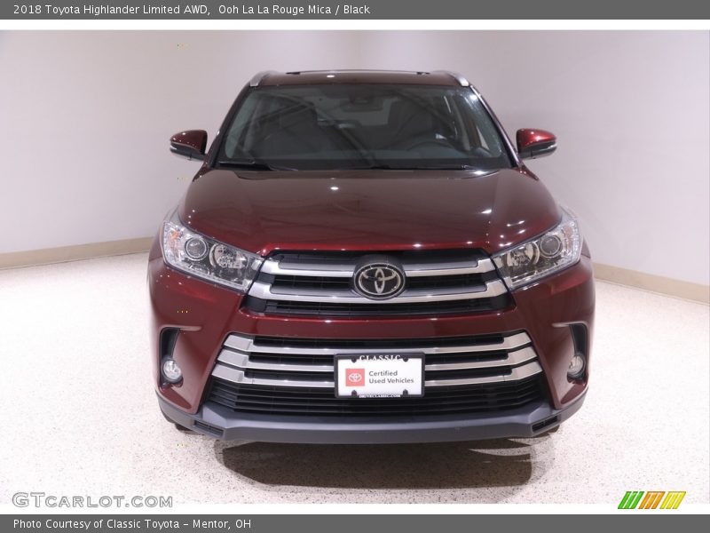 Ooh La La Rouge Mica / Black 2018 Toyota Highlander Limited AWD
