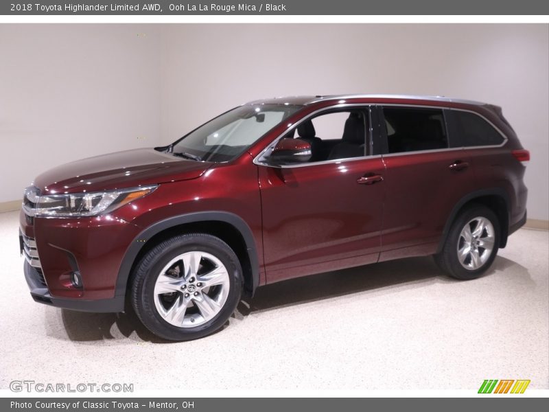Ooh La La Rouge Mica / Black 2018 Toyota Highlander Limited AWD