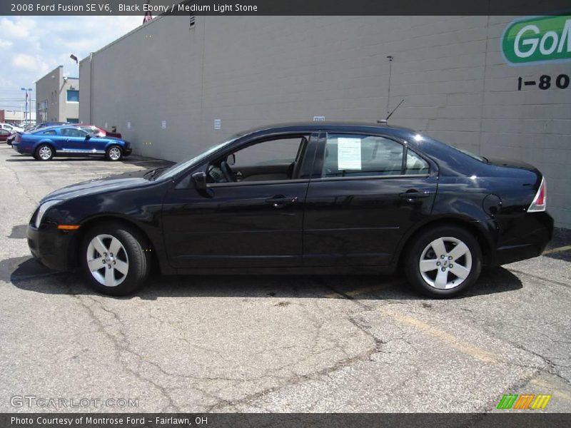 Black Ebony / Medium Light Stone 2008 Ford Fusion SE V6
