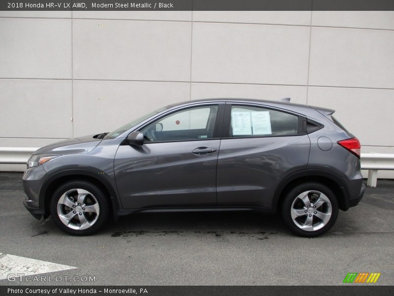 Modern Steel Metallic / Black 2018 Honda HR-V LX AWD
