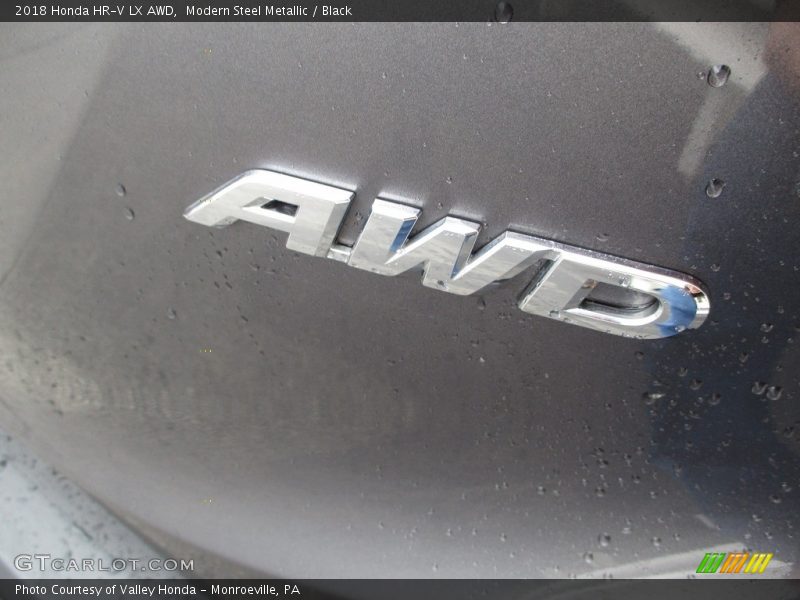 Modern Steel Metallic / Black 2018 Honda HR-V LX AWD