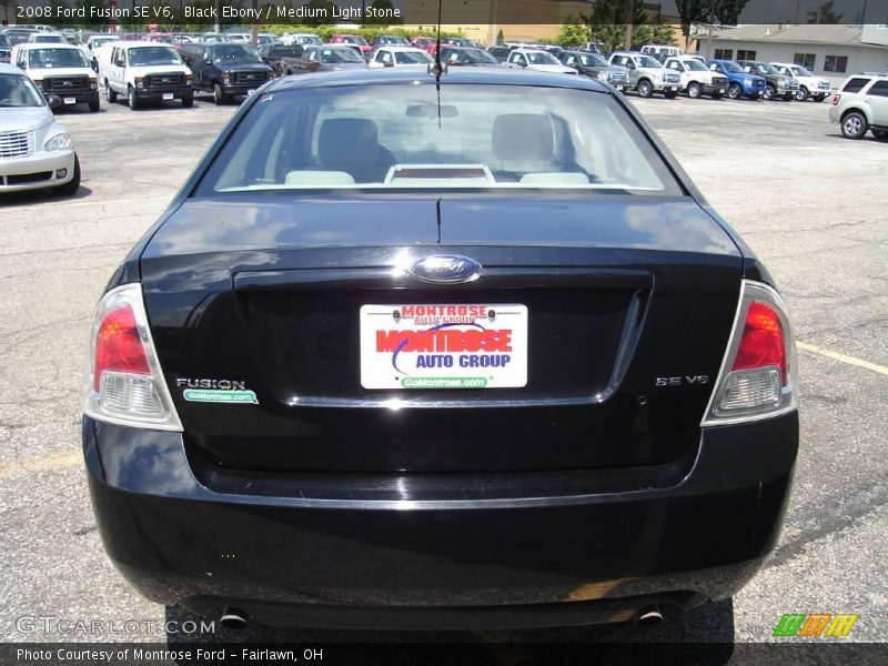 Black Ebony / Medium Light Stone 2008 Ford Fusion SE V6