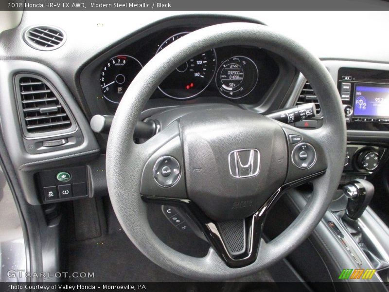 Modern Steel Metallic / Black 2018 Honda HR-V LX AWD