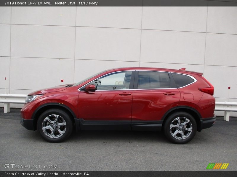 Molten Lava Pearl / Ivory 2019 Honda CR-V EX AWD