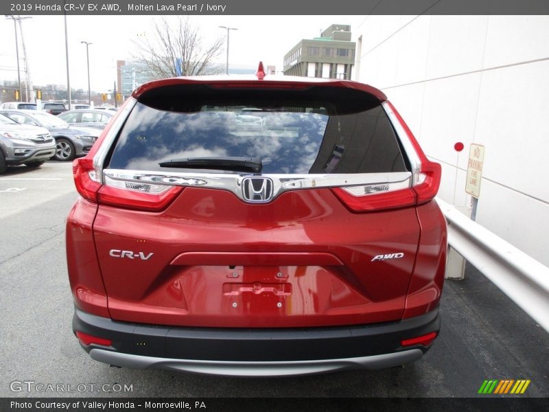 Molten Lava Pearl / Ivory 2019 Honda CR-V EX AWD