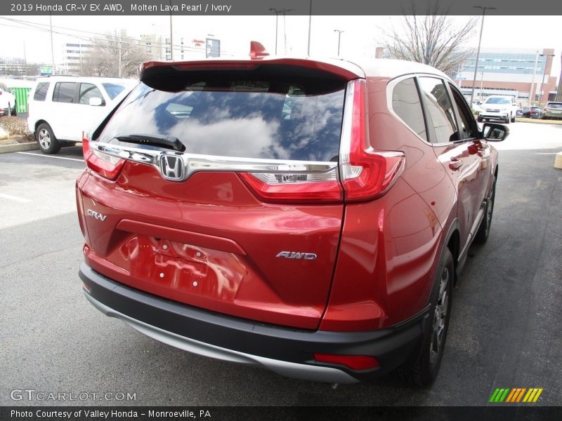 Molten Lava Pearl / Ivory 2019 Honda CR-V EX AWD