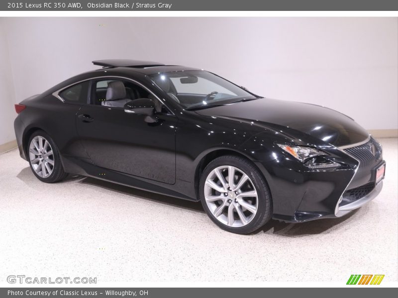 Obsidian Black / Stratus Gray 2015 Lexus RC 350 AWD