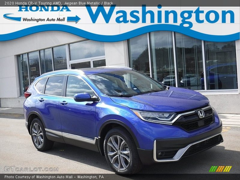 Aegean Blue Metallic / Black 2020 Honda CR-V Touring AWD