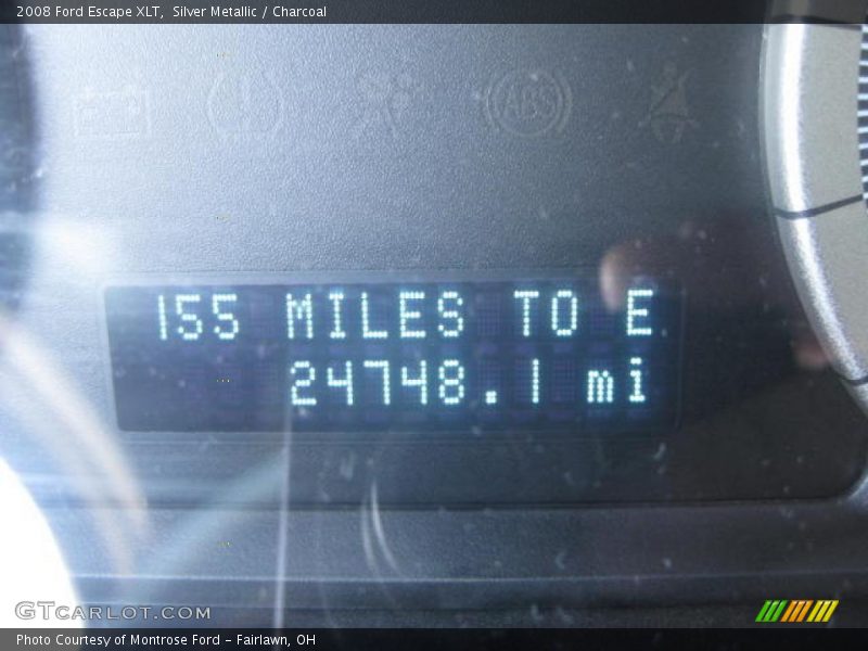 Silver Metallic / Charcoal 2008 Ford Escape XLT