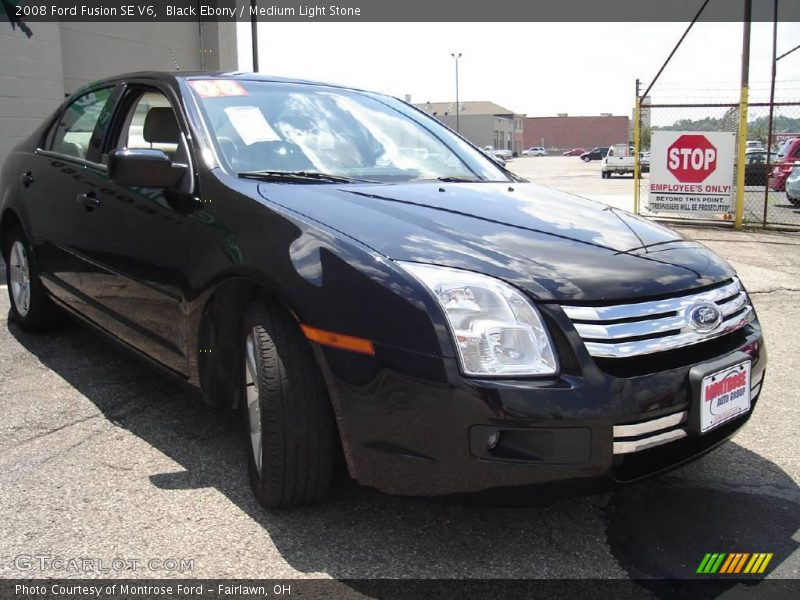 Black Ebony / Medium Light Stone 2008 Ford Fusion SE V6