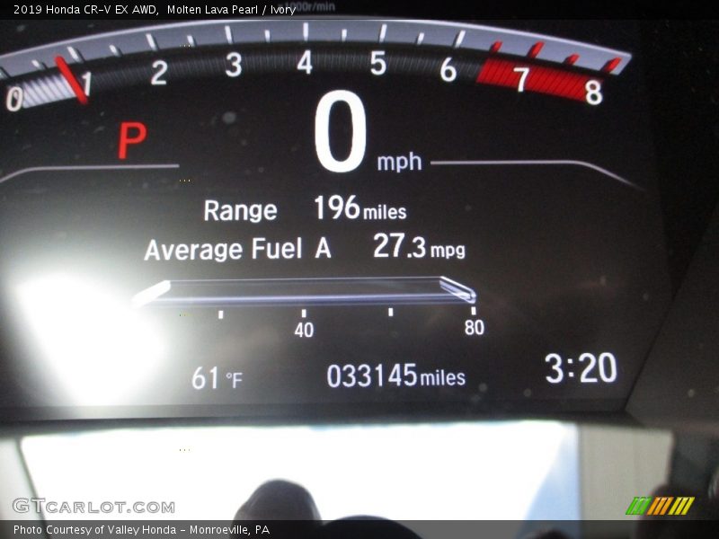 Molten Lava Pearl / Ivory 2019 Honda CR-V EX AWD
