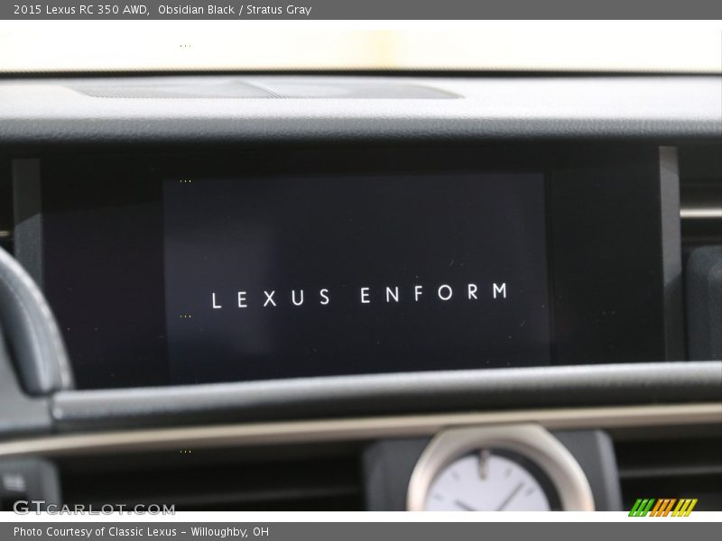Obsidian Black / Stratus Gray 2015 Lexus RC 350 AWD