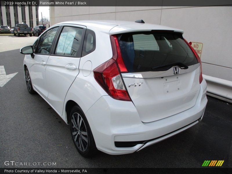 Platinum White Pearl / Black 2019 Honda Fit EX