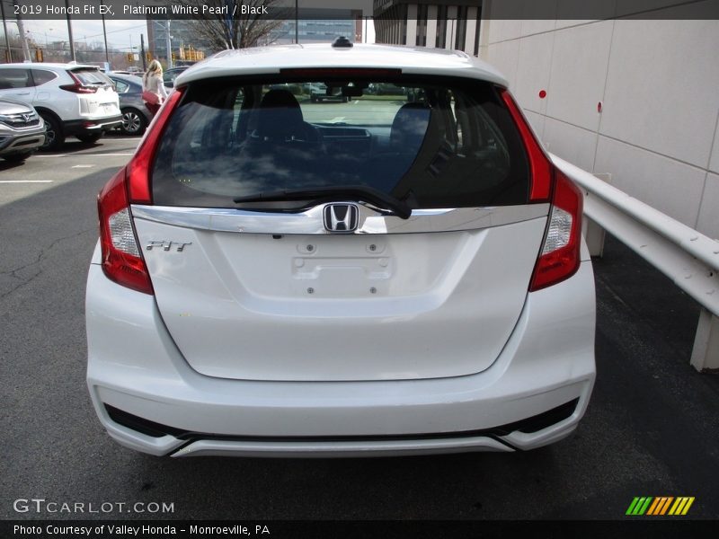 Platinum White Pearl / Black 2019 Honda Fit EX