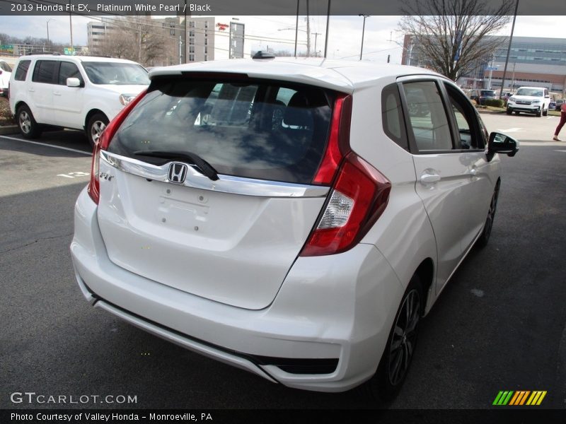 Platinum White Pearl / Black 2019 Honda Fit EX